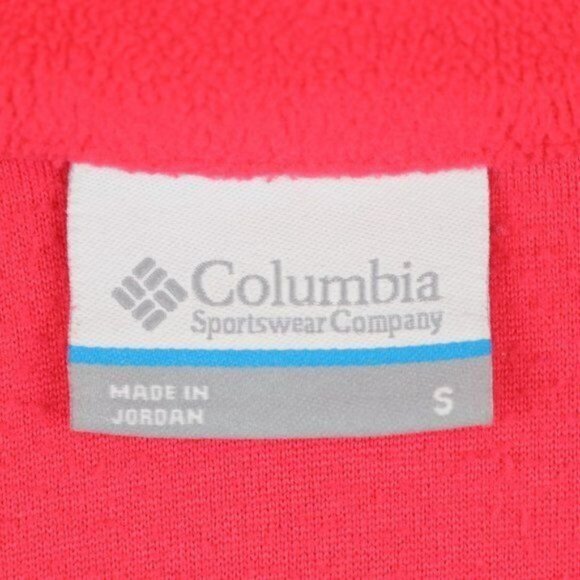 Columbia Women's Small Neon Peach 1/4 Zip Lightweight Fleece Pullover - Picture 6 of 7
